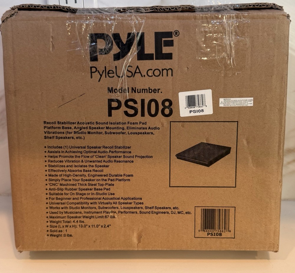 Pyle Sound Dampening Speaker Riser-Platform Sound Isolation