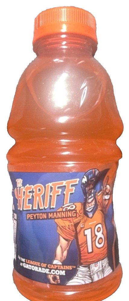 Peyton Manning Gatorade Orange Bottle