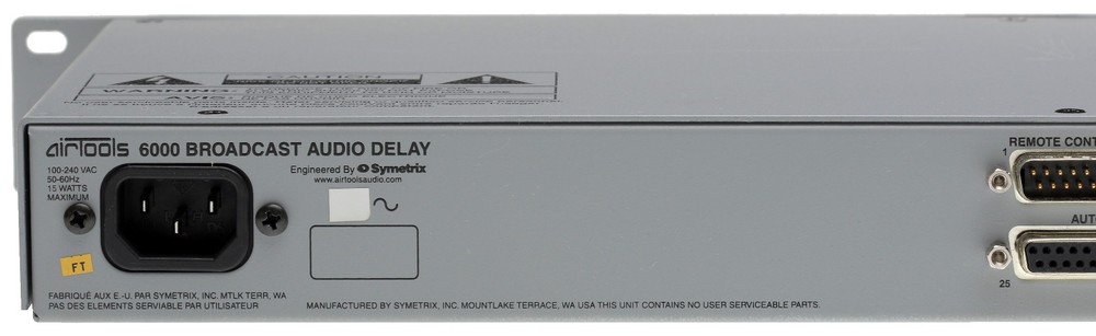 Symetrix Airtools 6000 Broadcast 40 Sec Profanity DUMP Button Delay XLR Balanced
