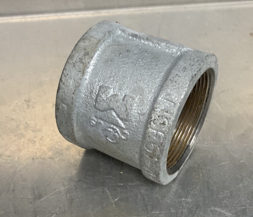 Pipe Coupling 2” x 2 1/2” long Galvanized New (1 Ea)