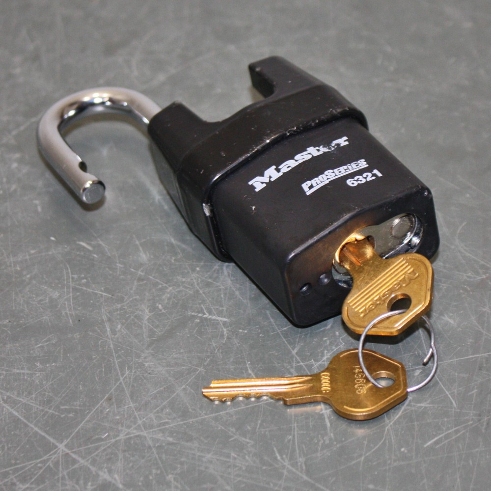 (3) Master Lock Pro Series Padlocks (2) 6321 & (1) 6121, Keyed Different