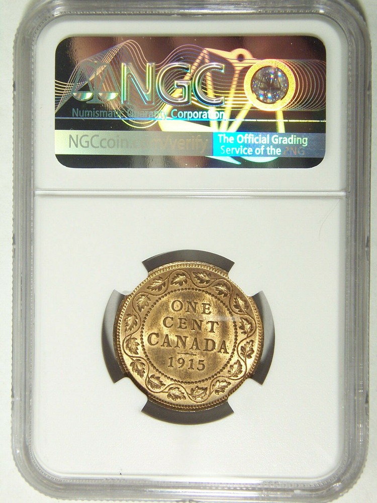 1915 Canada Large Cent MS 64 NGC Red Brown