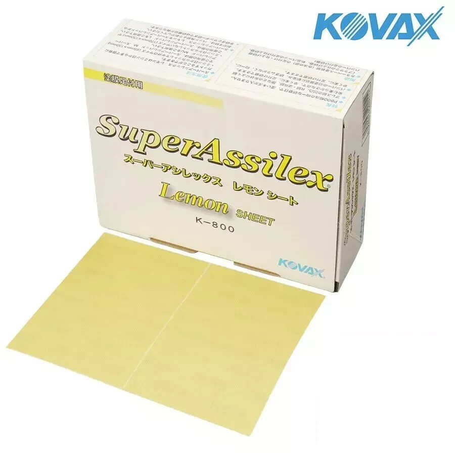 KOVAX K-800 Grit Super Assilex Sheet Lemon 25 Sheets/Box Eagle Abrasives