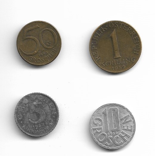 Austria 4 Coin Lot