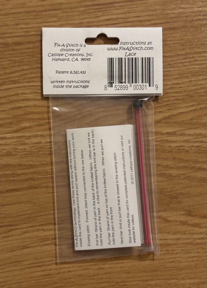 Fix-A-Stitch Lace Tool for Fixing Knitting Mistakes