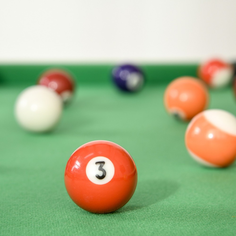40'' Mini Pool Table Set Tabletop Billiards Game, Easy Folding with Cues
