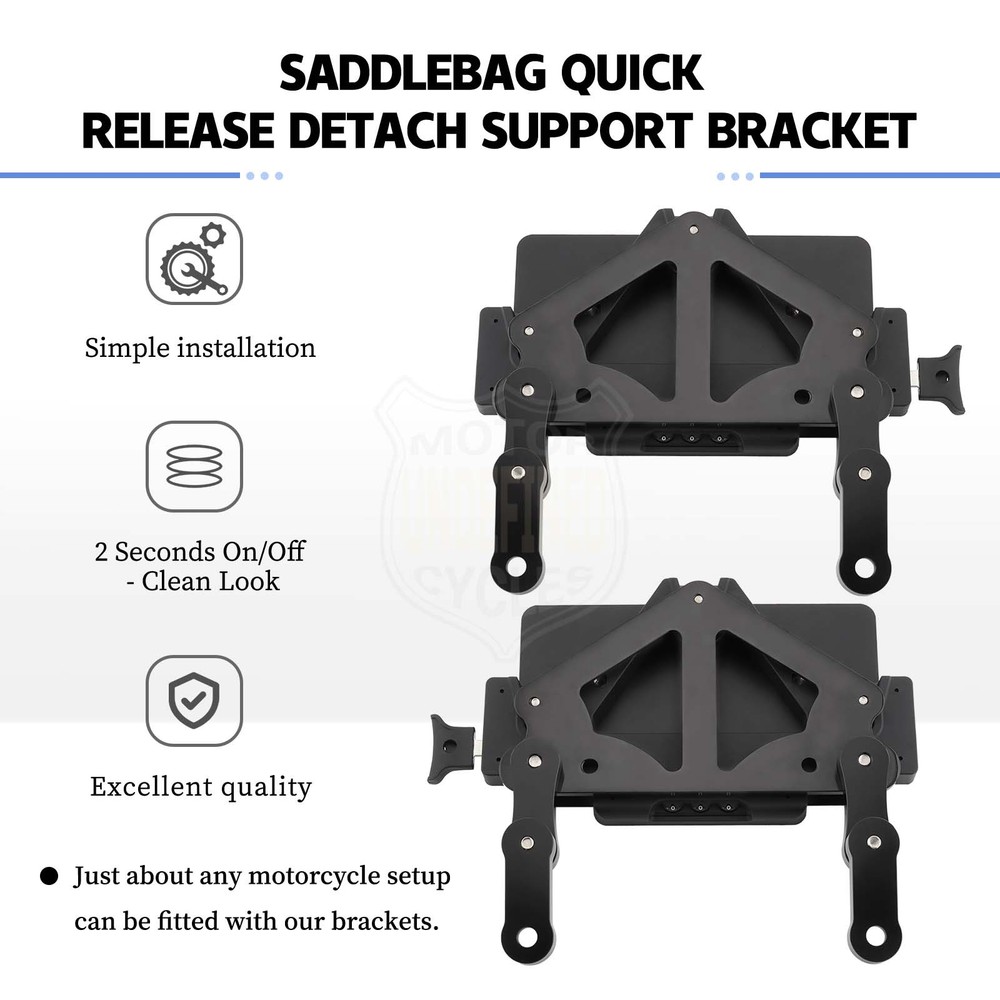 Motorcycle SaddleBag Brackets Quick Release Lockable Mounting System Universal
