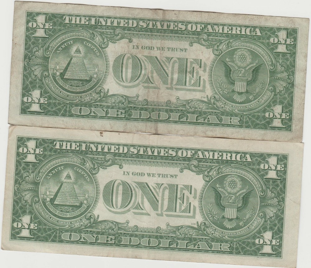 2 1957 Silver Certificates(circulated))