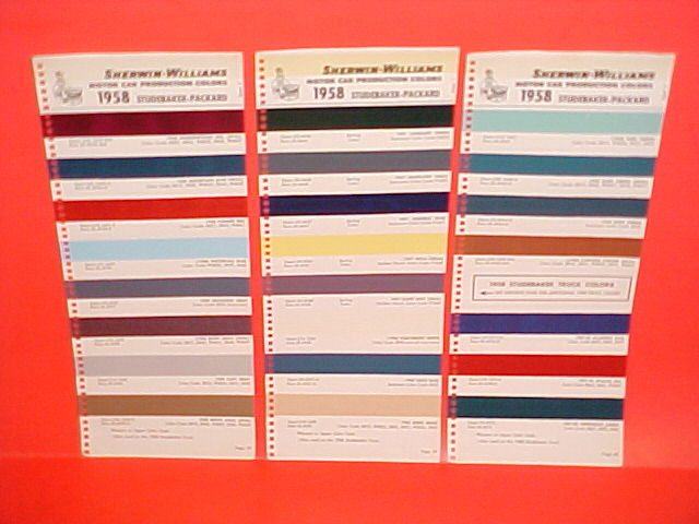 1958 STUDEBAKER PACKARD CHAMPION SILVER HAWK COMMANDER TRUCK PAINT CHIPS SW