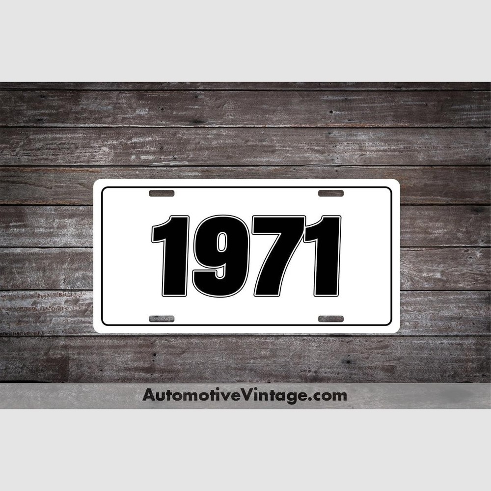 1971 Car Year License Plate
