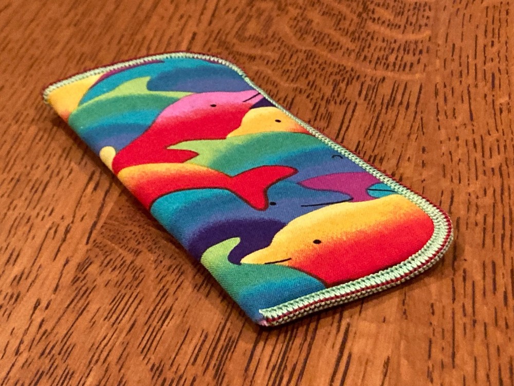 Glasses Case - Retro Dolphin Print