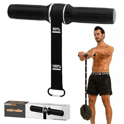 Forearm Strengthener & Forearm Exerciser, Wrist Roller with Thick Silicone