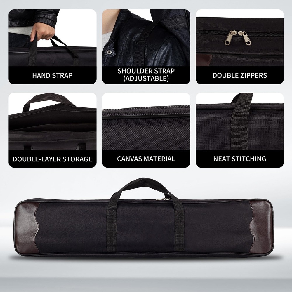 Takedown Recurve Bow Case Double Layer Bag Portable Soft Archery Storage
