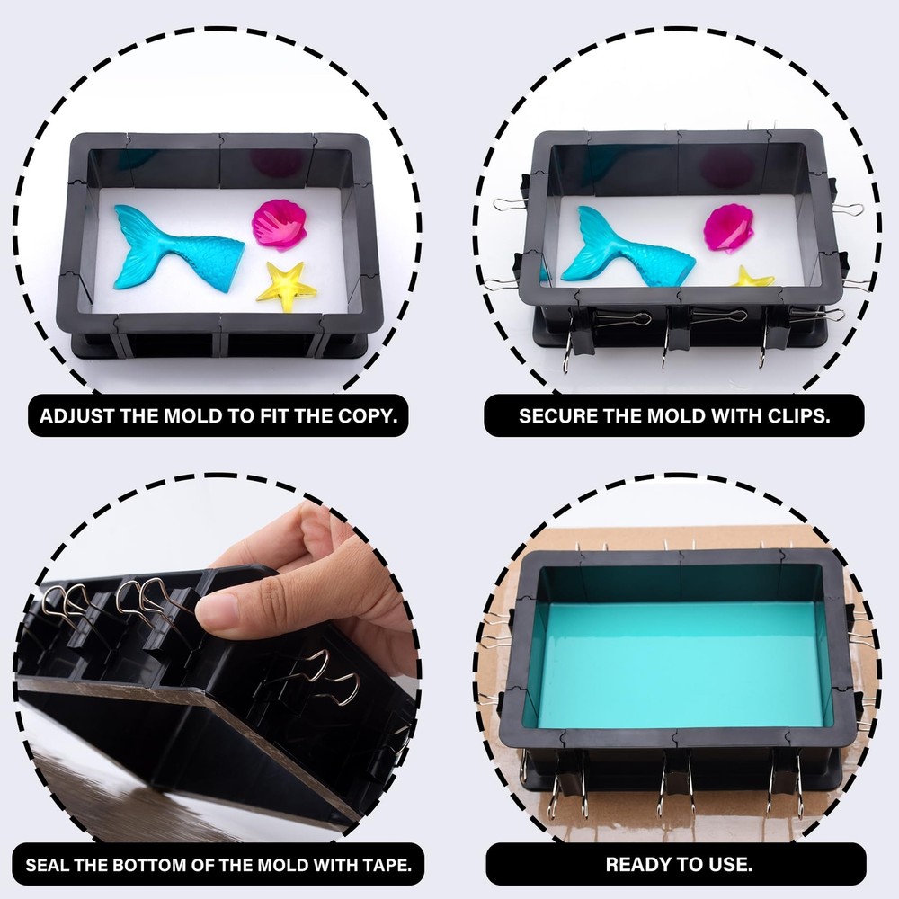 Adjustable Mold Housing Kit Plastic Mold Housing Frame for Silicone Rubber Mold