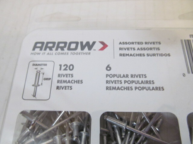 Arrow 120 Rivet Assortment Pack RK6120
