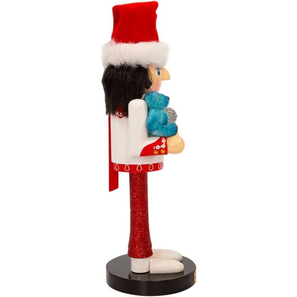 Kurt Adler Elvis Presley with Teddy Bear Nutcracker, Multicolored, 10"