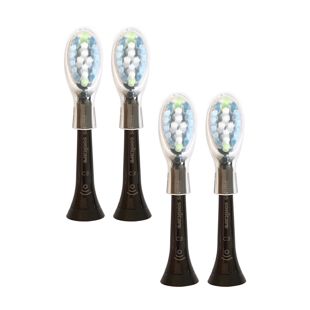 4-Pack Philips Sonicare DiamondClean C3 Premium Black Replacement Head | w/o Box