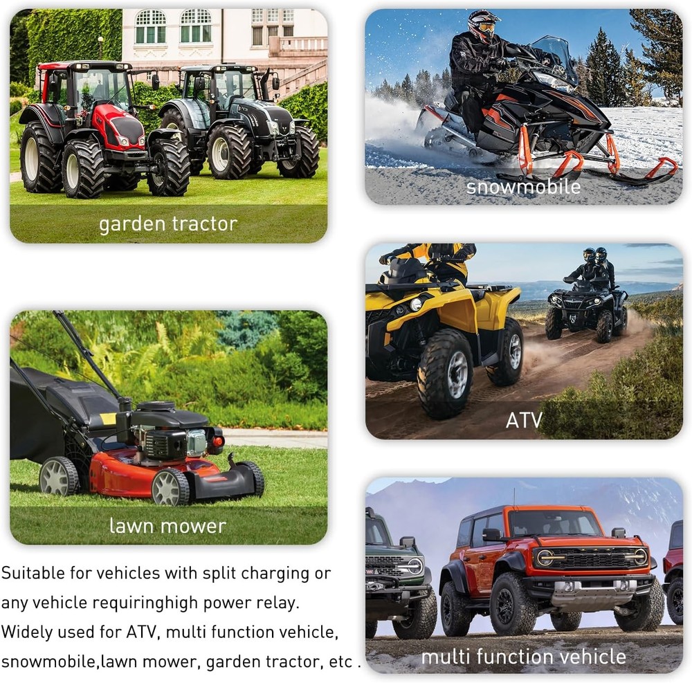 Nilight 200A Starter Relay 4 Pin Split Relays Switch 12V Continuous SPST 2PC