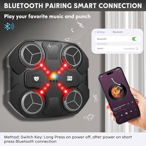 Wall Mounted Bluetooth Boxing Machine - Smart Punching Target for Kids & Adults,