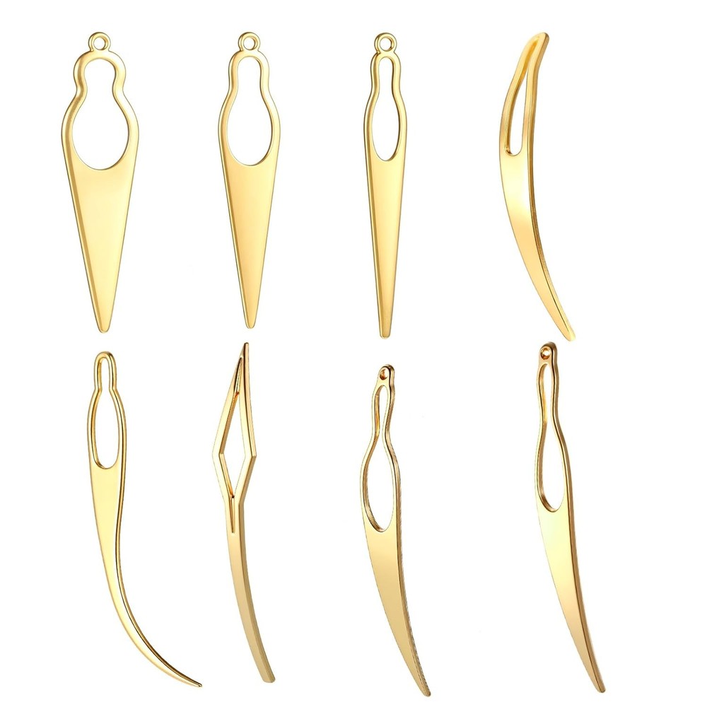 8PCS Interlocking Tool for Locs Dreadlock Gold