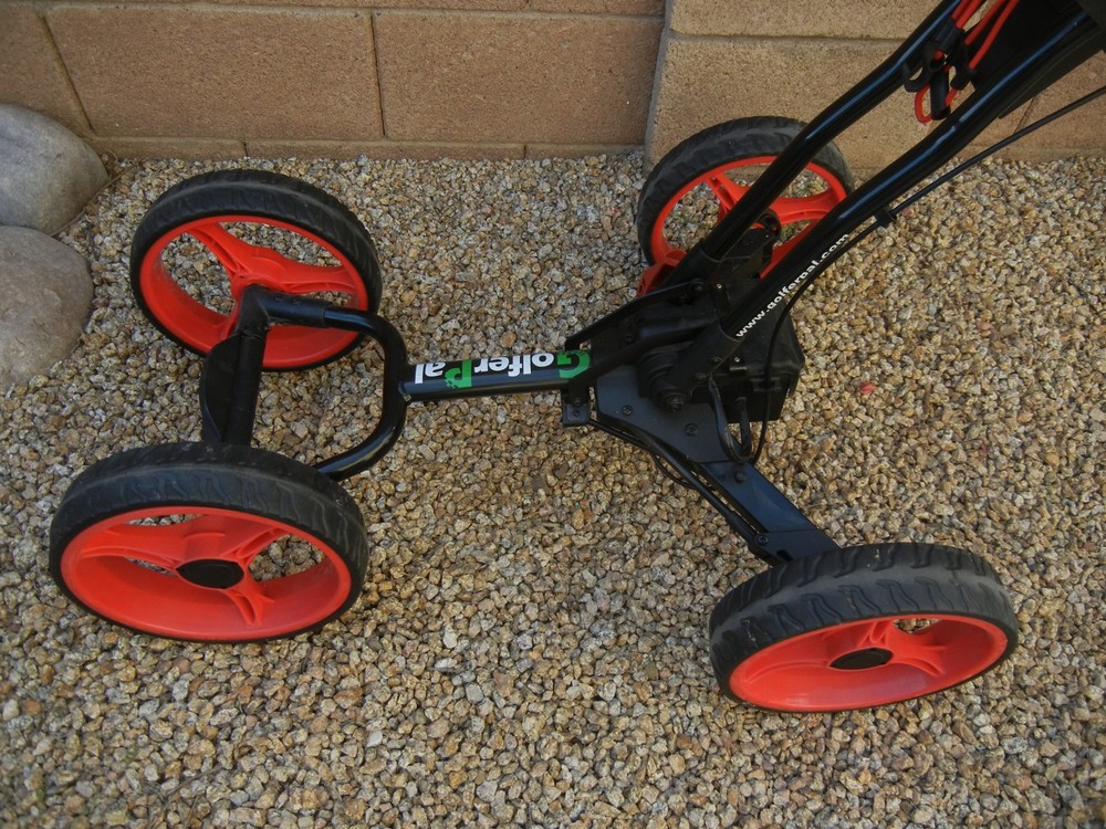 GOLFERPAL Easy Pal 4-Wheel Push / Pull Golf Bag Cart, Auto-Folding - PLEASE READ