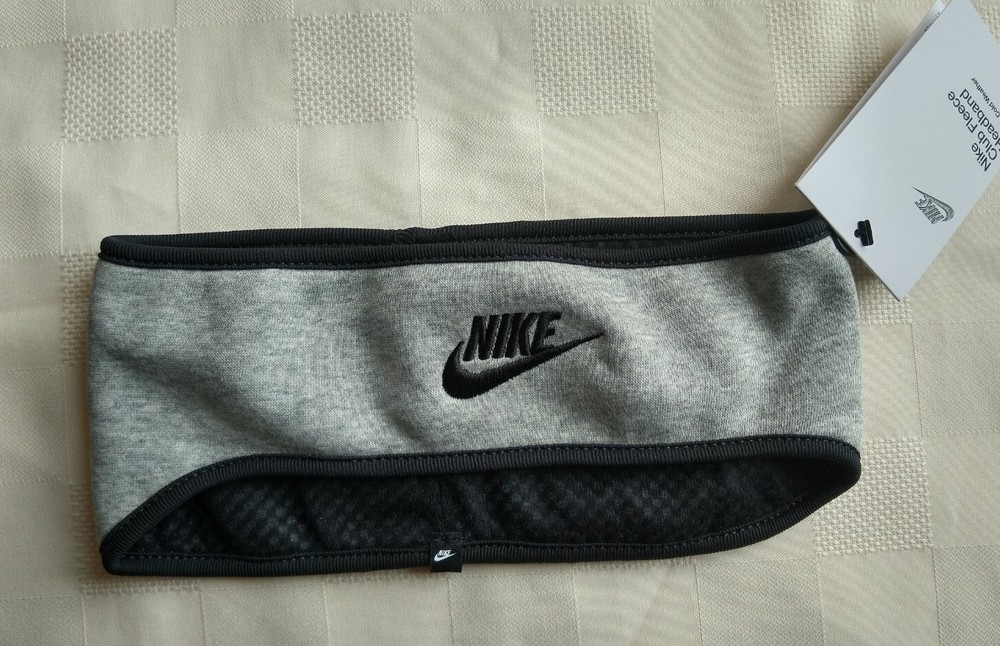 NIKE BLACK GRAY AND BLACK HEADBAND, ONE SIZE