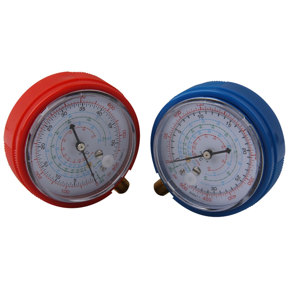 2X REPLACEMENT MANIFOLD GAUGES HIGH AND LOW SIDE RED AND BLUE