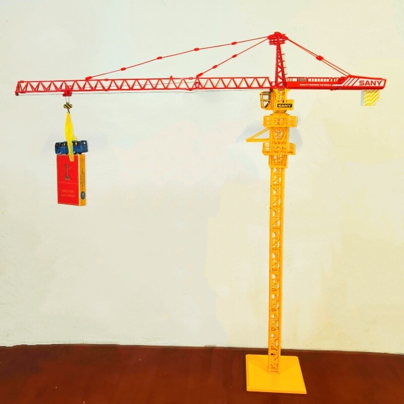 1:75 SANY Tower Crane Constuction Machine Equipment Diecast Model Collection