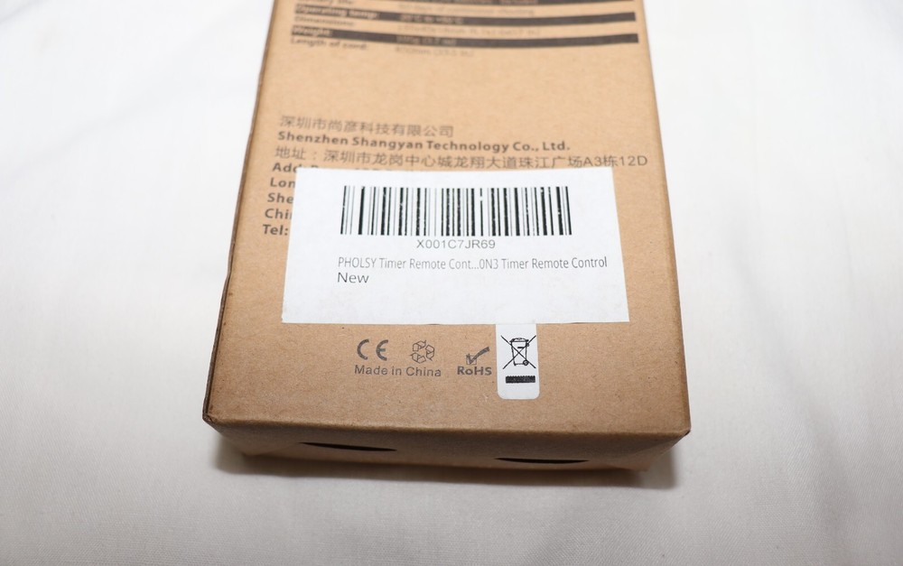 Pholsy Remote Control Cord w/ Digital Timer & Instructions - New Open Box - EXC