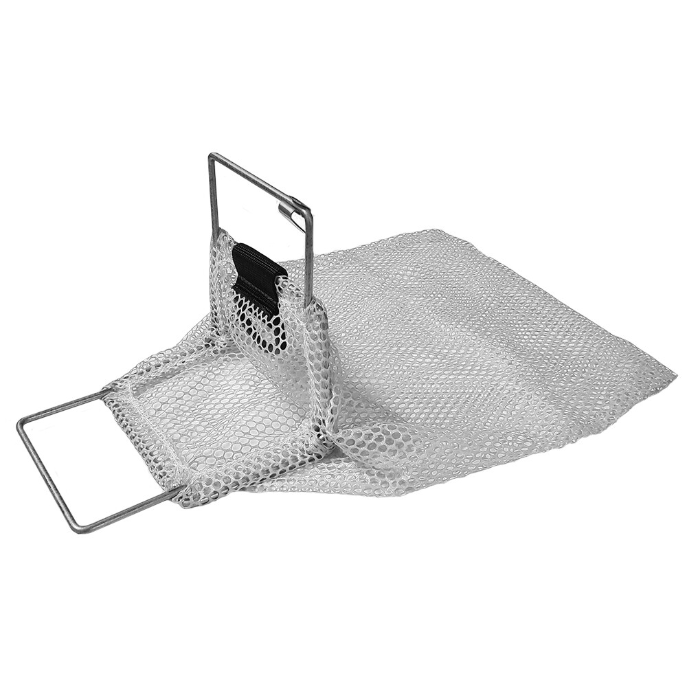 Galvanized Wire Handle Mesh Catch Bag with D-Ring, Approx. 10x15