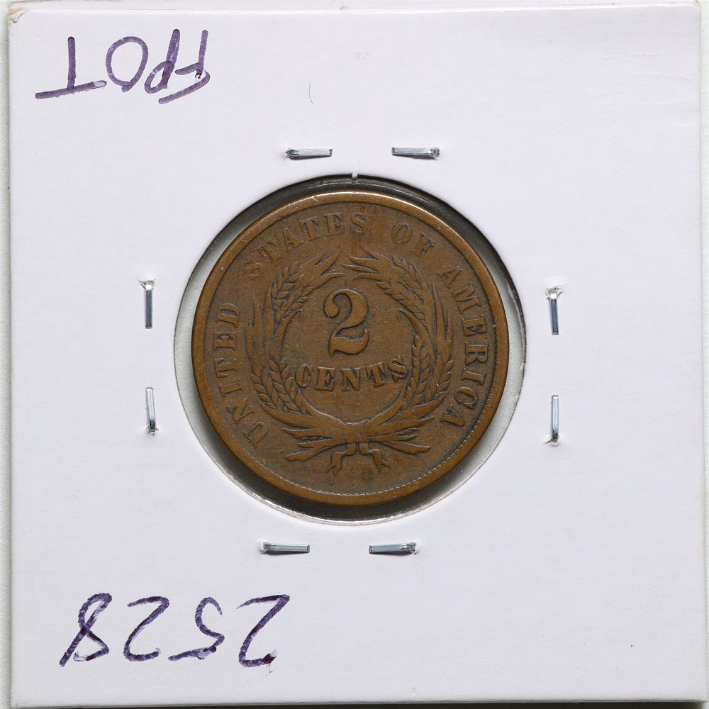 1864 2C Two Cent Piece in Fine Condition #2528