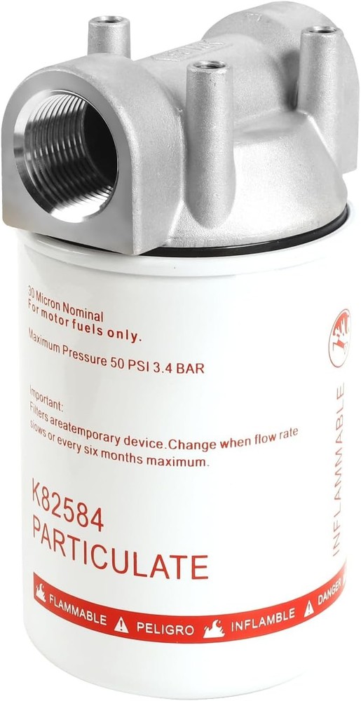 High Flow Fuel Filter, 1” NPT 30 Micronn Spin-on Filter Assembly