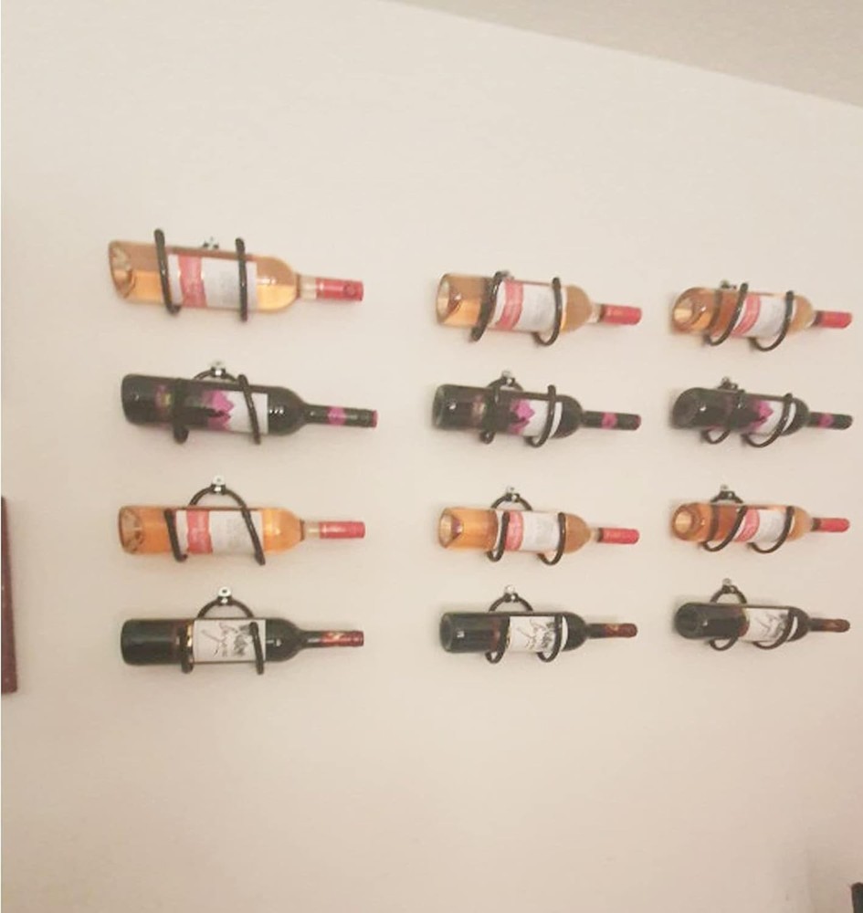 Wine Wall Holder 6 Pack Wall Mounted Wine Rack Wine Bottle Display Holder