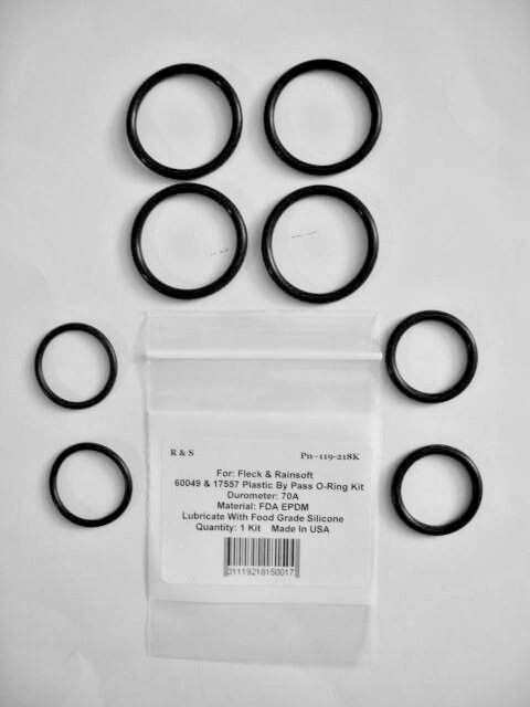 Fleck & Rainsoft 60049, 17557 By Pass O-Ring Kit / R&S 119-218K / FDA NSF61 Mat.