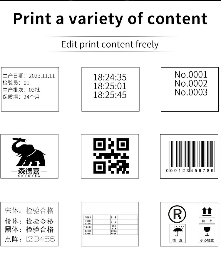 Tij127 Handheld Inkjet Printer Portable Handheld Fast Dry Inkjet Batch