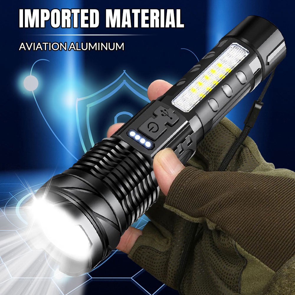 Rechargeable 9900000LM LED Flashlight Tactical Super Bright Torch LED Work Light