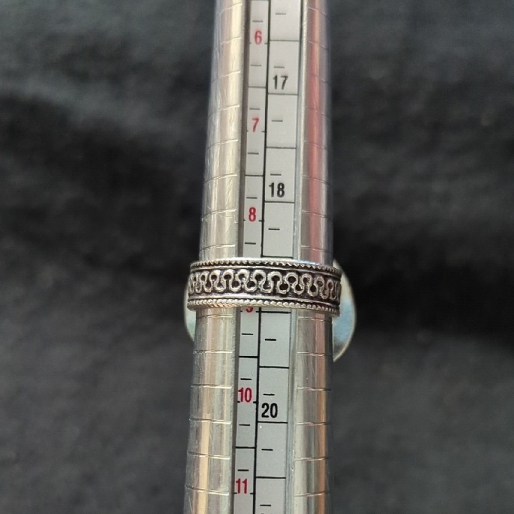 Silver Plated Blue Agate Druzy Gemstone Teardrop Statement Ring - Size 9