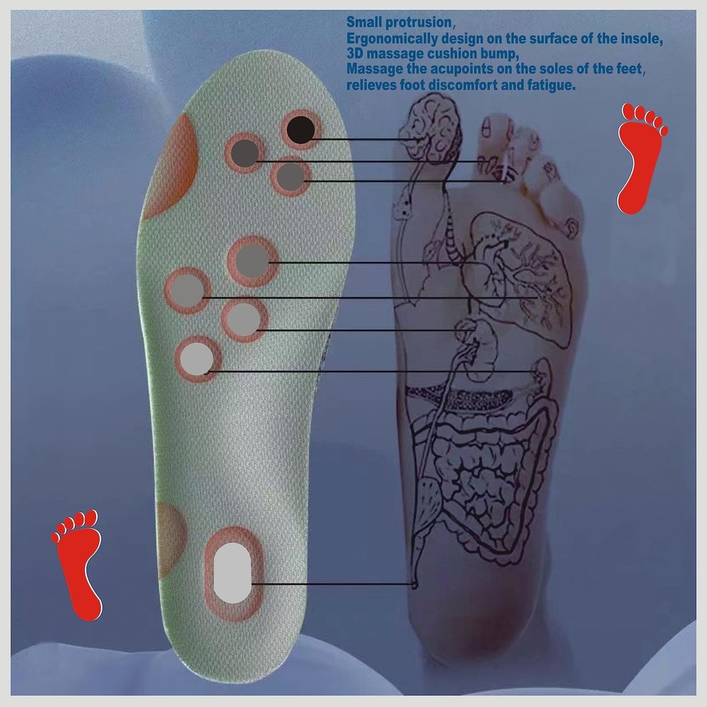 3D Sneaker Insoles Memory Foam Replacement Insoles with Excellent Shock Absor...