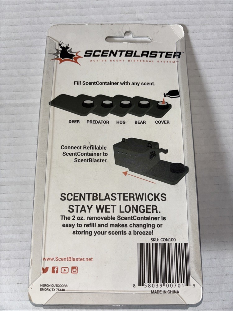 Scentblaster Deer Attractant Scent Container SKU CON100