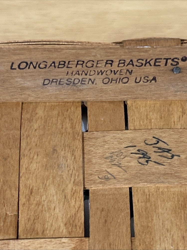 Longaberger Christmas Cranberry Basket 1995, Protector, Liner
