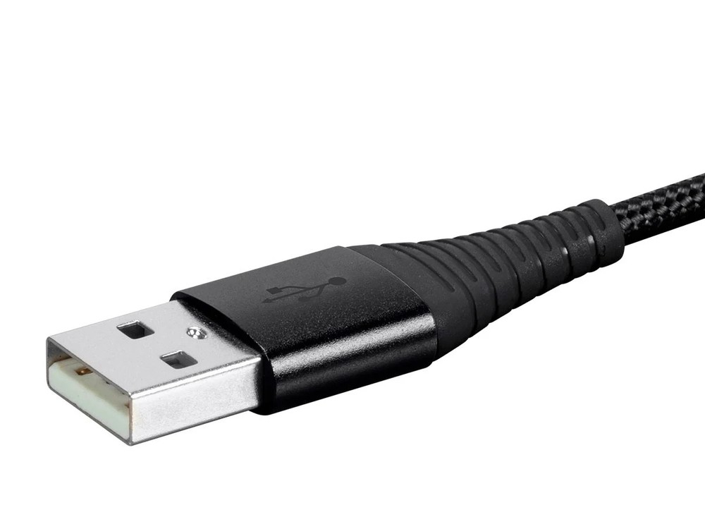 Monoprice USB 2.0 Micro B to Type A Charge & Sync Braided Cable - 6ft - Black