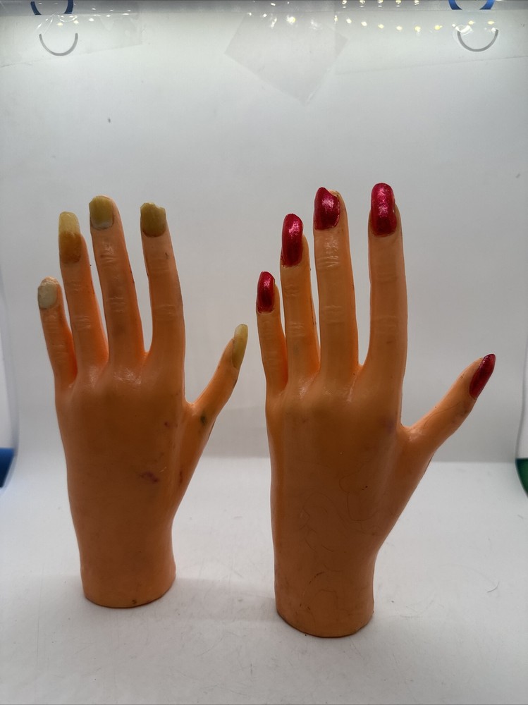 2 Nail Art Hand Soft Training Display Model Hands Manicure