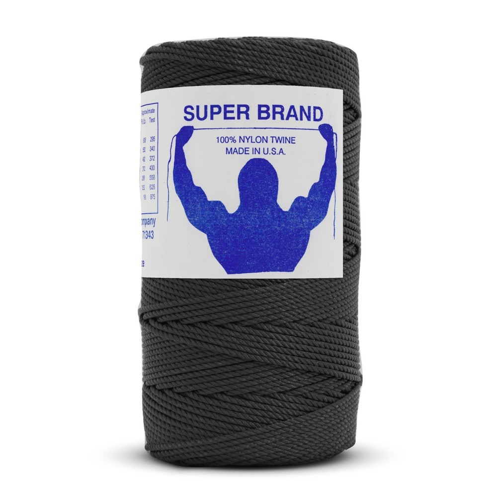 Size #3 Twisted Nylon Twine, Tarred, 1 lb Spool (USA made)