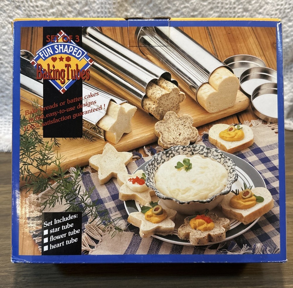 set of three fun shape baking tubes