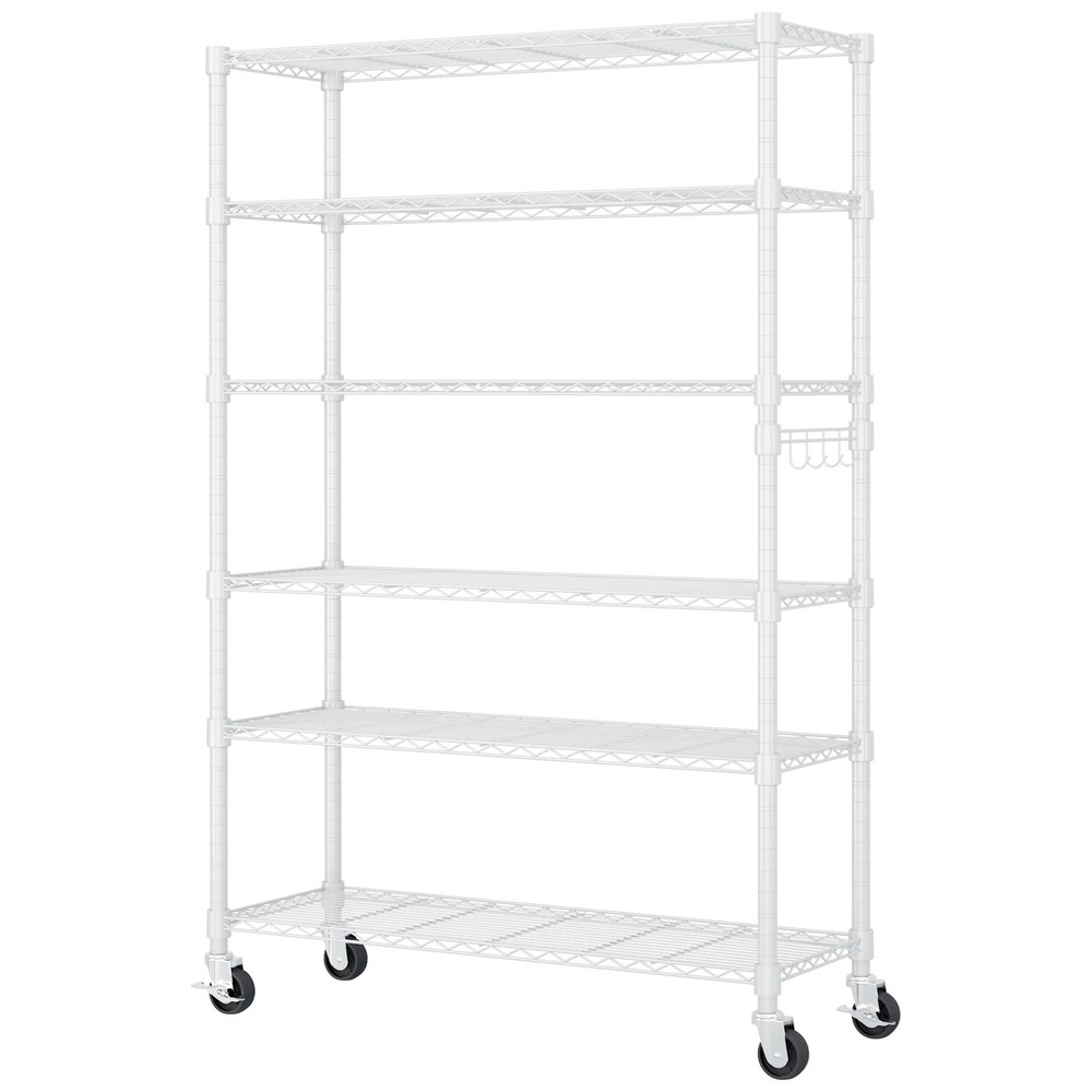 Six-layer, freely removable display stand with one row of side hooks