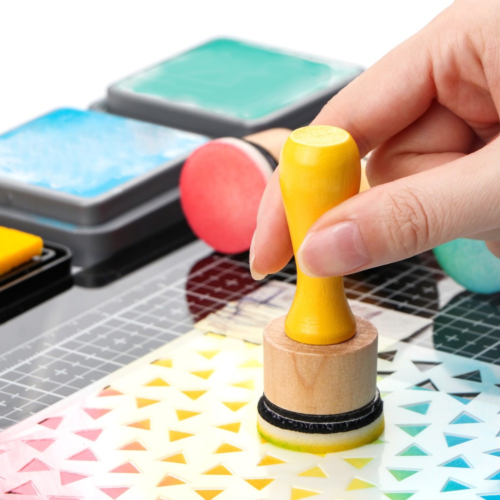 17Pcs Mini Ink Blending Tool,with Foams Replacement Refill Foam Storage Box Tool