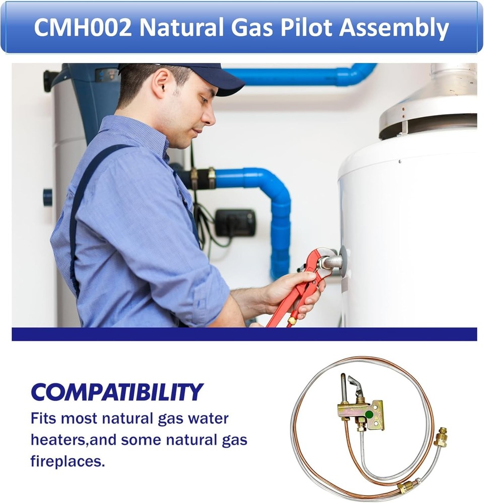 Long Term 24" Natural Gas Water Heater Pilot Assembely CMH002 Includes Pilot The