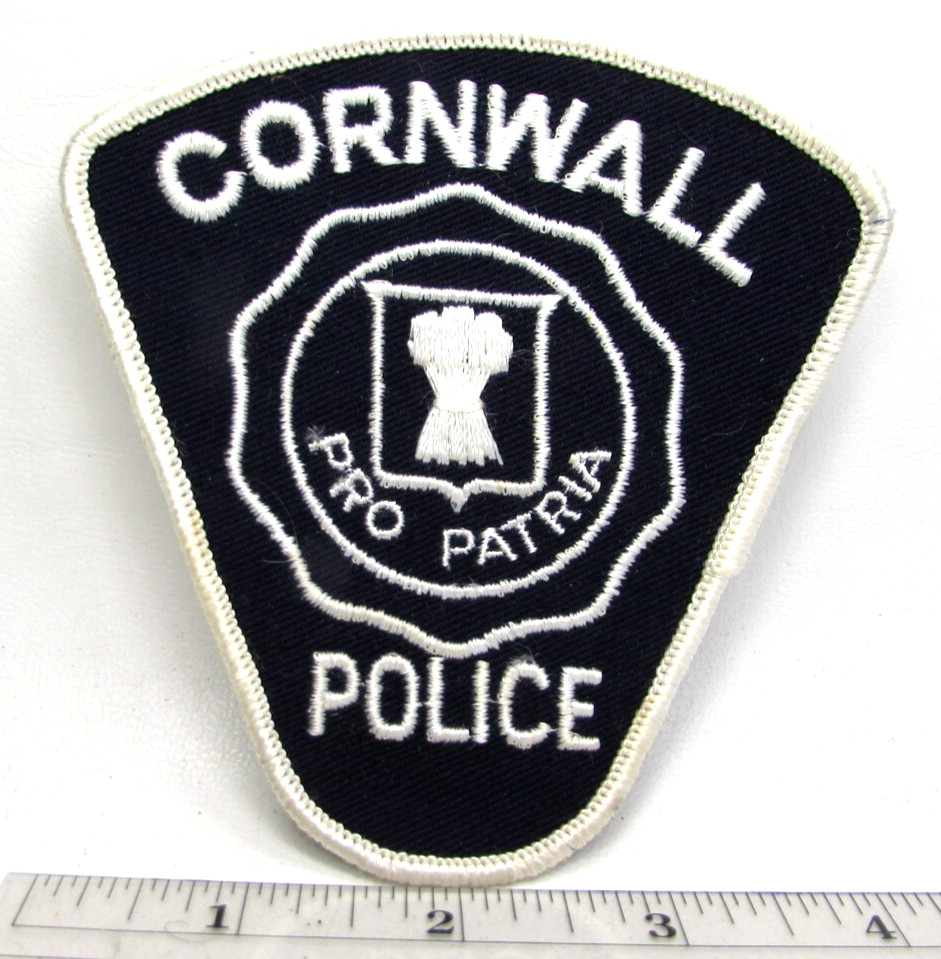 Vintage Cornwall ON Canada Police Department Jacket Patch First Responder