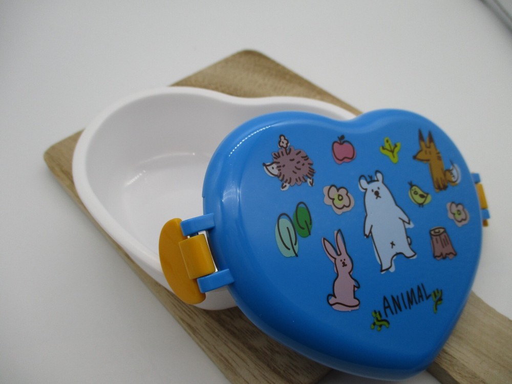 Animal Can do lunch box 250ml Heart blue