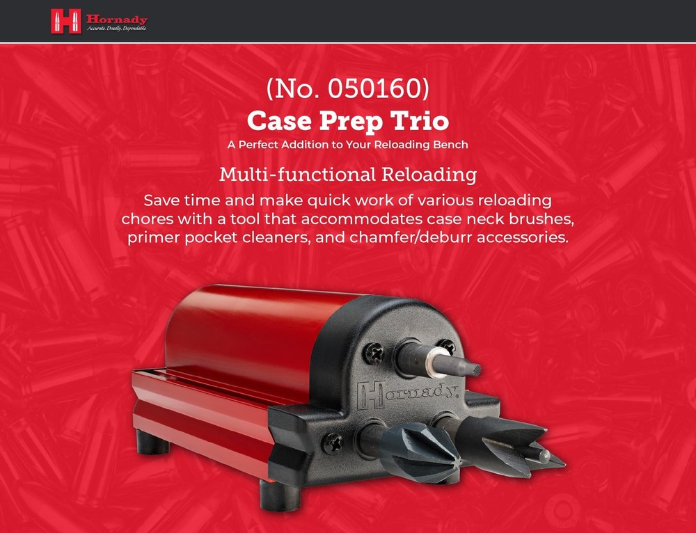 Hornady 050160 Lock-N-Load Case Prep Trio Red/Black